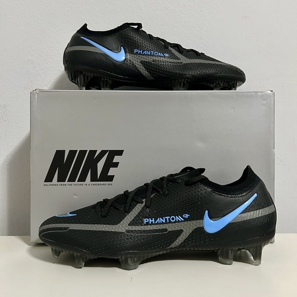 Nike Phantom GT2 Elite FG “Black Iron Grey” Men’s Size 9 Blue Soccer Cleats - Picture 1 of 9